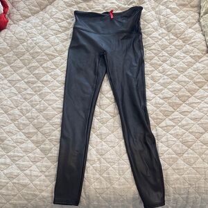 SPANX Faux Leather Black Leggings